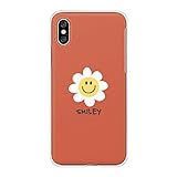OPPO Reno13A オッポリノ 対応スマホケース 【G】テラコッタ フラワー 花 スマイル にこちゃん ニコちゃん スマイリー くすみカラー case6460