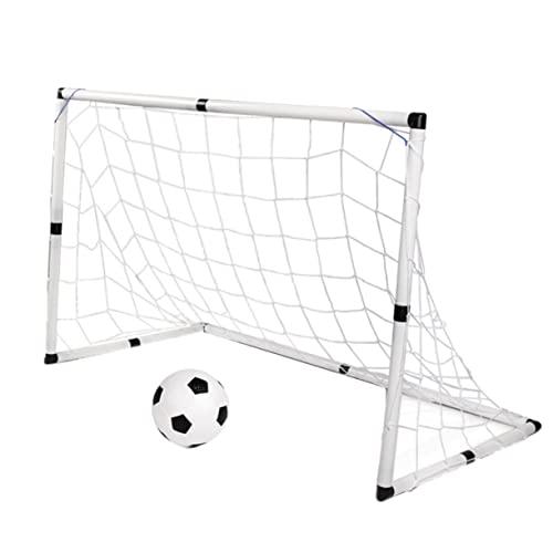 Filet de but de football mini avec ballon en cuir et gonfleur pour l'entraînement