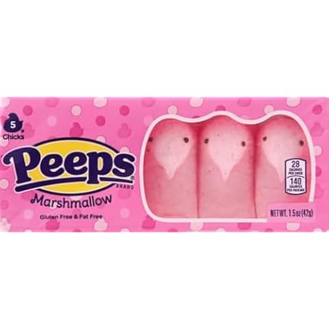 Just Born Peeps Chicks Candy, Pink, 1.5 Oz Cover