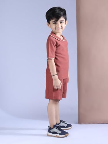 Image of POLKA TOTS Premium Cotton Co-Ord Clothing Set For Boys | Ultra-soft Half Sleeve Shirt & Shorts Combo for Kids Boys | Comfortable Casual - Beach Outfit for Baby Boys & Toddler | Kids Clothes for Boys