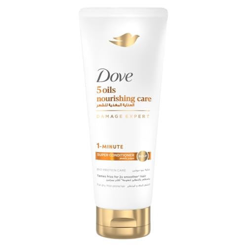 DOVE 1 Minute Super Conditioner 5 oils nourishing care tames frizz for 2x smoother* hair 180ml