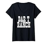 Womens Bar T Ranch V-Neck T-Shirt
