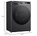 LG V5WD95SLIMB, SLIM Waschtrockner 9 - 5 kg, Klasse A und E, 60x53.5x85 cm, Wi-Fi, AI Direct Drive, Tiefenreinigung mit Dampf, TurboWash 360, Allergy Care, Außentür aus gehärtetem Glas, Dark Stone