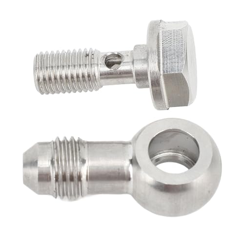 Banjo Fitting M8x1.0 to AN4 Banjo Bolt with Washers Stainless Steel High Load Capacity for Various Plumbing Systems