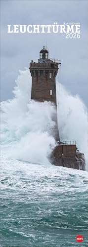 Jean Guichard: Leuchttürme Vertical Kalender 2026: Länglicher Kalender mit faszinierenden Leuchtturm-Fotos. Das XXL-Vertikal-Format des Bildkalenders bringt die Leuchttürme perfekt zur Geltung.