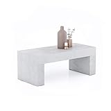 mobili fiver, tavolino evolution 90x40, grigio cemento, nobilitato, tavolino da salotto moderno per divano, made in italy