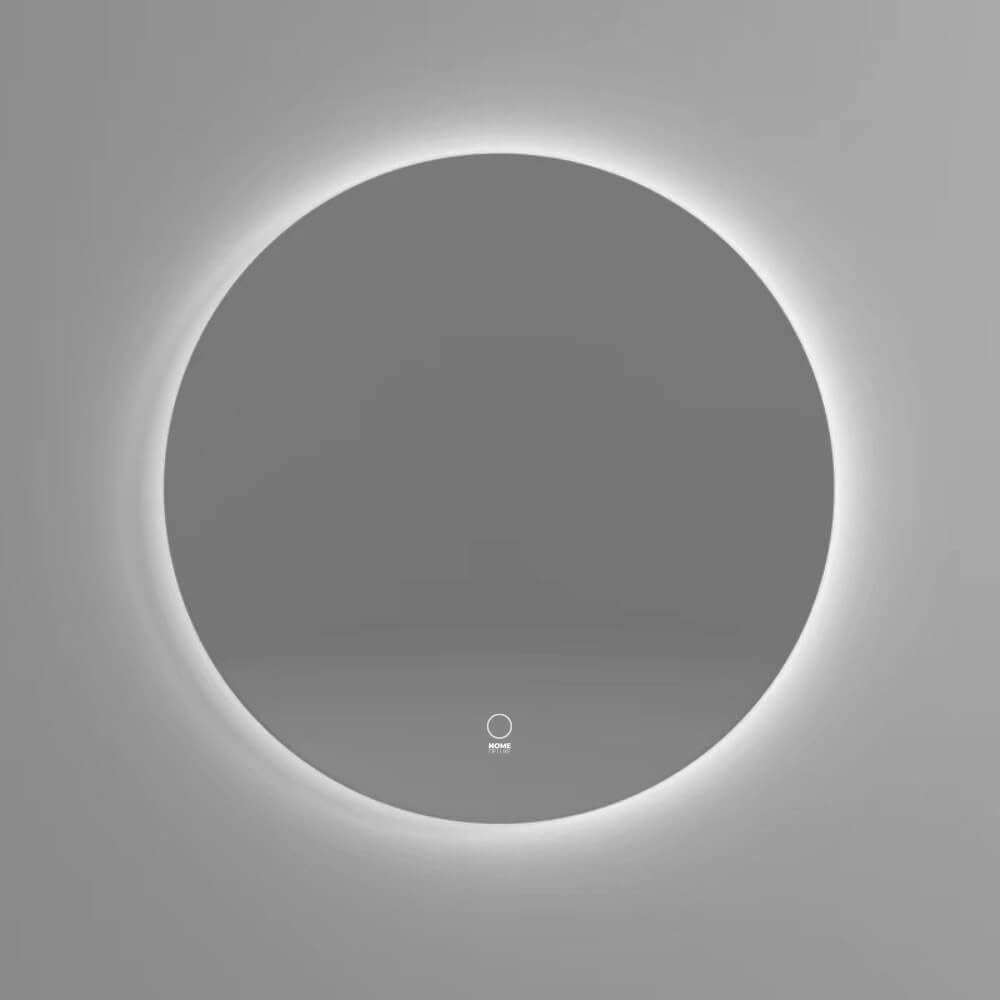 Home Deluxe - LED-Spiegel SILA - 60 cm - Rund - 3 Verschiedene Lichtfarben - Antibeschlagssystem - 38 Watt Gesamtleistung I Wandspiegel Badspiegel Badezimmerspiegel