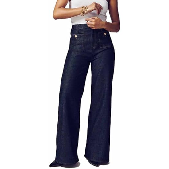 Oprah's Favorite Jeans, Oprah's Favorite - Tummy Control Sailor Wide Leg Trouser, Chiccurva Jeans