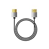SkyeySnail 0,5 m 8K HDMI 2.1 Kabel High Speed 48 Gbit/s, Typ A auf A, ultradünn, hyper super flexibel, schlankes Kabel, Durchmesser  3,6 mm, eARC, für PS5, Xbox One, NS, GH5S, 8KUHD TV, Kamera