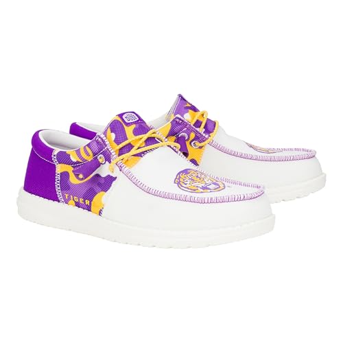 HEYDUDE Wally Tri LSU Purple/Yellow Size M14, Men’s Shoes, Men's Slip-on Loafers, Comfortable & Light-Weight3
