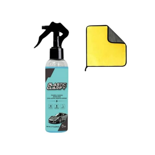 Spray Restaurador de Plásticos Multiusos y Eficiente para Autos, Aclarador de Plásticos para Autos, Recubrimiento Cristalino para Piezas de Plástico (1 Set)
