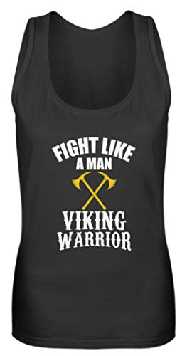 Débardeur noir imprimé Viking Warrior coupe ajustée femme taille S
