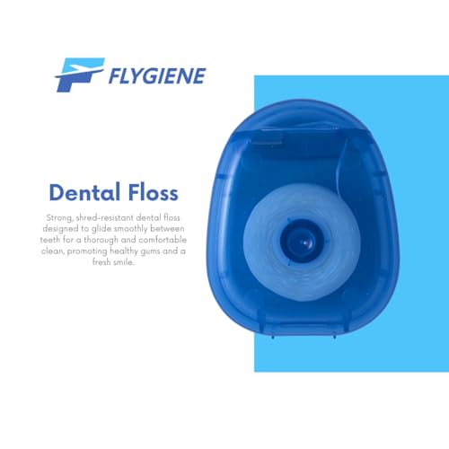 Image of FLYGINE Smile On - Complete Dental Travel Kit - Includes Travel Toothbrush, Toothpaste, Floss, Interdental Picks & Mints - TSA-Approved Oral Care Kit in a Durable, Reusable Case with Zipper Closure