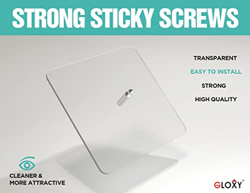 GLOXY Stainless Steel Multipurpose 2 Layer Shelf Adhesive Organizer for Bathroom Shelf with Double Towel and Loofa Holder Bathroom Accessories