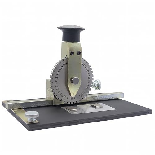 Manual Stamping Machine 5mm Nameplates Metal Label Embosser Marking Machine for Dog Tags, Industrial Marking Number, Letter Symbol Stamping