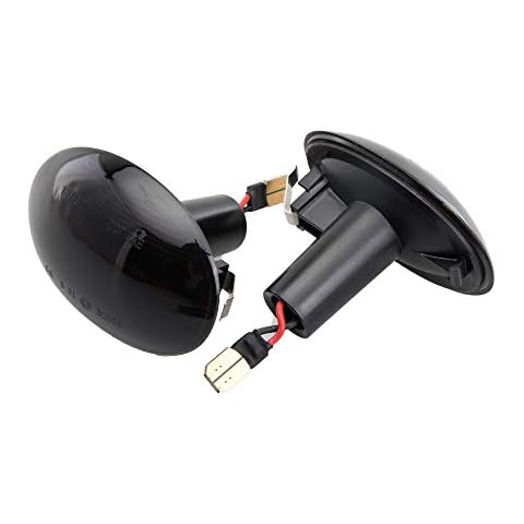 Kamouse Sequential Smoked Lens Amber Led Fender Side Marker Light Turn Signal Lamp indicator Compatible with BMW Mini Cooper R55 R56 R57 R58 R59,Replace Original Bulb Cover