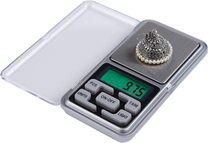 MobFest Mini Accuracy Jewelry Kitchen Electronic LCD Digital Balance Pocket Weighing Scale (200 to 0.01 g, Silver)