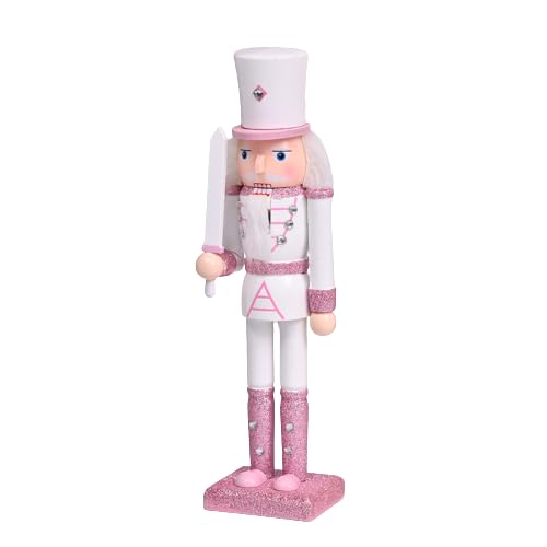 YTFSKFUI Rosa Holz Nussknacker Weihnachtsdekorationen, 30 cm großer...
