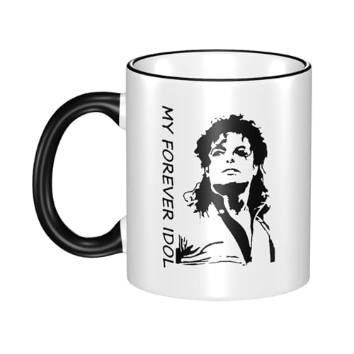 Pameladonse Michael King Jackson Mugs sur le thème du chanteur de rock – Design Hip Hop, adapté au café, au thé, aux boissons chaudes, mug en céramique...