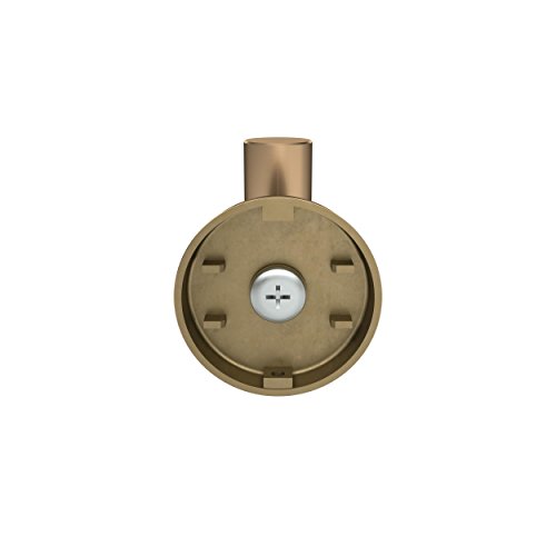 Image of Amerock Arrondi Single Prong Golden Champagne Wall-Mounted Hook | Decorative wall hook in durable stainless steel construction for coats, hats, bags, towels, and everyday organization
