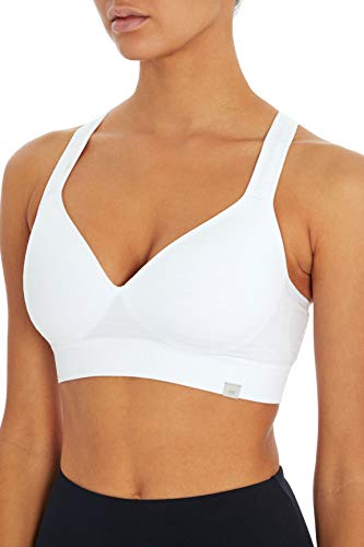 Image of Marika Women's Johanna Molded Cup Seamless Sports Bra, White, X-Large