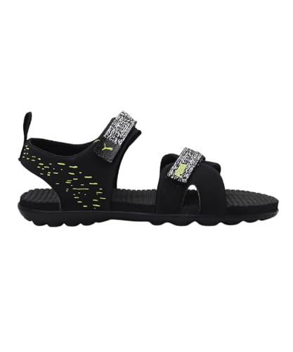 Image of Puma Men's 37547601 Black-Limepunch Slide-9 UK