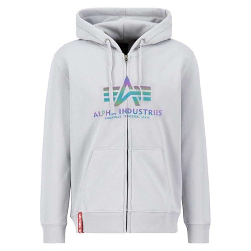 Alpha Industries Herren Basic Zip Pp Hoodie Für Kapuzenpullover, Pastel Grey, M EU