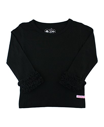 Image of RuffleButts Baby /Toddler Girls Knit Ruffle Tee - Long Sleeve T-Shirt