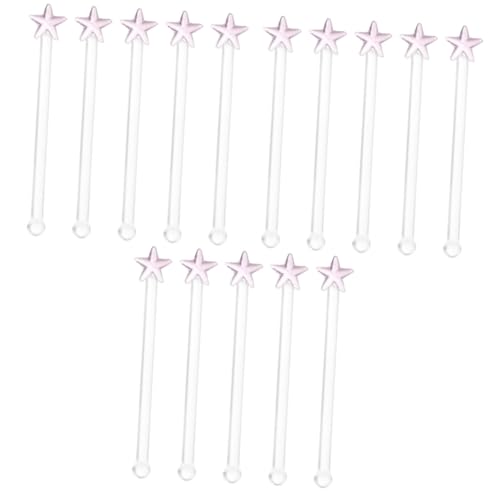TOPPERFUN 3 Series Palo De Swizzle Acanalado Palo De Licor Agitadores De Bebidas Confuso Beber Palos para Beber Palitos De Revuelo Y Vidrio Reutilizable Color Aleatorio 5 Piezas X 3