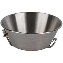 Folding Bowl, 304 Stainless Steel Folding Camping Bowl Camping Cooking Pot Camping Cup Cooking Utensils, Espresso Glasses Titanium Cup Bowl Picnic Bowl with Handle Camp Cup for Outdoor Hiking Picnic