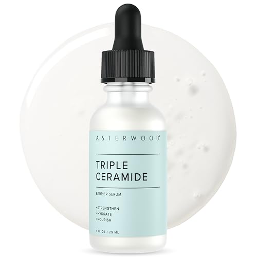 Asterwood Ceramide Barrier Repair Serum - Hydrating, Calming, & Barrier-Restoring Skin Facial Serum - with Triple Ceramide Complex, Squalane, Hyaluronic Acid - Fragrance-Free, Cruelty-Free - 1 Fl Oz