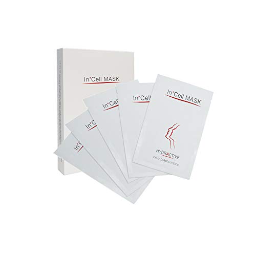 INCELLICE Dermaroller Mascarilla, Mascara Post Microneedling, 5 Piezas Mascarilla Facial Colageno de Ácido Hialurónico Hidratante, Calmante, Enfriamiento, Reducción del Enrojecimiento y Burnin