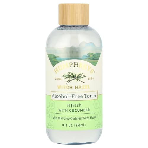 Humphreys Refresh Witch Hazel with Cucumber Alcohol-Free Toner, Clear, 8 Oz (Pack of 1)