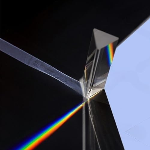 Image of 3pc Crystal Prisms Set 2 inch 4 inch 6 inchLengths Equilateral Crystal Triangular Optical Glass Prism Teaching Refracted Light Spectrum Physics Rainbow Maker Photography Props