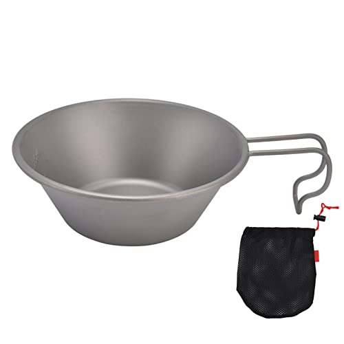 FUZHUI Ultralight Foldable Camping Bowl with Handle, and, for Outdoor Camping Hiking Picnic Cooking