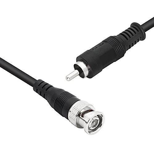 YACSEJAO Câble adaptateur BNC vers RCA 75 Ohm BNC mâle vers RCA mâle Câble coaxial RG59U (1M/3.3FT)