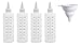 Tovla Plastic Squeeze Squirt Bottles with Leak-Proof White Cap (8-Oz, Set of 4) Ideal for Oil,Condiments, Dressing, Paint, Glue, Crafts, Workshop and Pancake Art