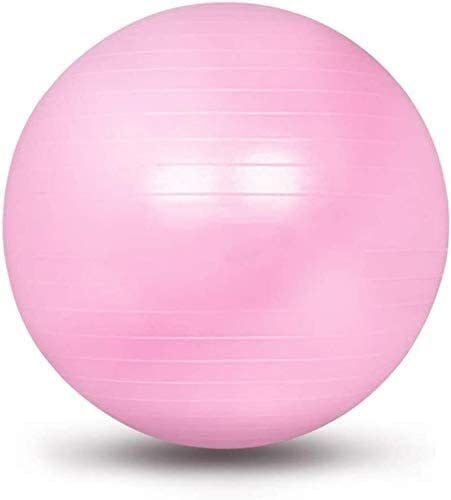Pelota de yoga rosa con bomba de aire para fitness y asistencia en el parto