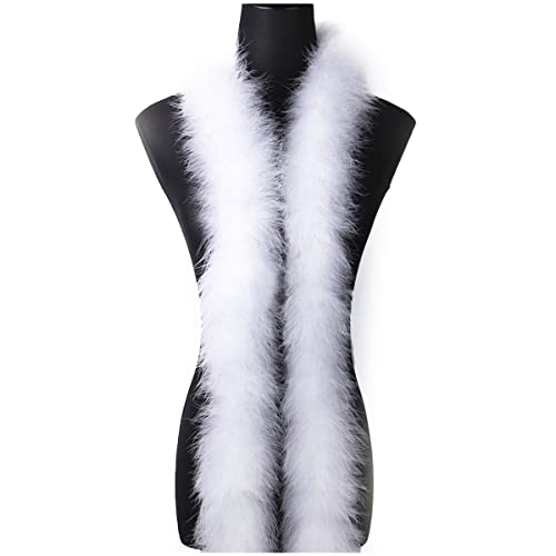 1.8m 50 g Boa en plumes de blanc marabout moelleuses pour travaux manuels fête de mariage décoration de sapin de Noël