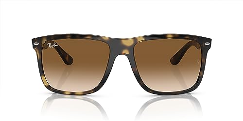 Ray-Ban RB4547 Boyfriend Two Square Sunglasses, Havana/Clear Gradient Brown, 60 mm