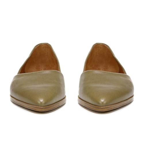 SHODENSE Women Pointed Toe Flats Slip On Ballet Flats Matte Leather Comfort Flat Heel Dress Shoes Closed Pointy Toe Flat Shoes Snakeskin for Ladies Girls Work Casual Club Driver Flats Fall 4-11 M US4