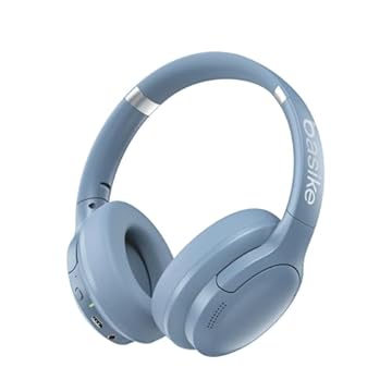 Basike Fone de Ouvido Bluetooth, ANC Cancelamento de Ruído Ativo Headphone Bluetooth 5.3+EDR, Som Surround 3D, Headset com Microfone, Certificação Hi-Pure Audio, 30 horas reprodução, Y6 (Azul)