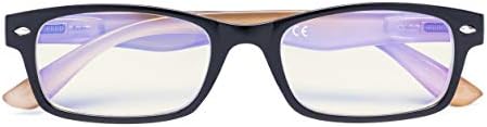 CessBlu Blue Light Filter Eyeglasses,Anti Blue Rays Readers,Computer Reading Glasses for Men Women(Black-Brown) +0.5
