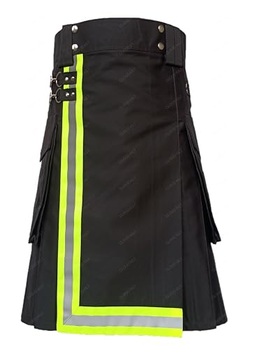 Custom Made Scottish Traditional Utility Kilt for Men 100% Cotton Jeans Kilt Multiple Kilt Designs