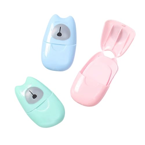 EPIGEIST 50個旅行用鹸紙 箱 グリーン ブルー ピンク 各入り 携帯便利 泡立洗浄シート 手洗い 入浴 洗顔用 女性向け 無添加 鹸の花びらプ