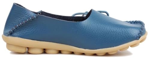 Image of Women's Leather Slipper Loafers Flat Shoes Slip-Ons