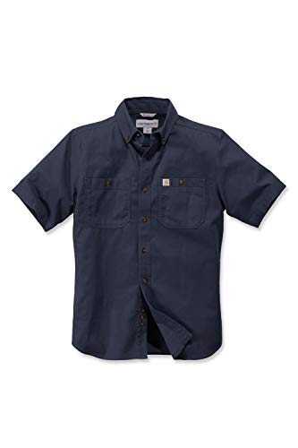 Carhartt Mens Rugged Flex Relaxed Fit Midweight Canvas Short-Sleeve Shirt