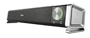 Trust Asto PC Soundbar Speaker for Computer and Laptop, 12 W, USB Powered - Black/Silver
