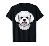 Bichon Frise Cute Cartoon Dog Face Puppy Lover T-Shirt