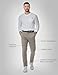 JMIERR Men's Stretch Chino Pants Business Casual Elastic Waist Travel Essentials Pant Slim Fit Tapered Cotton Twill Work Athletic Golf Dress Trousers, XL, Grey